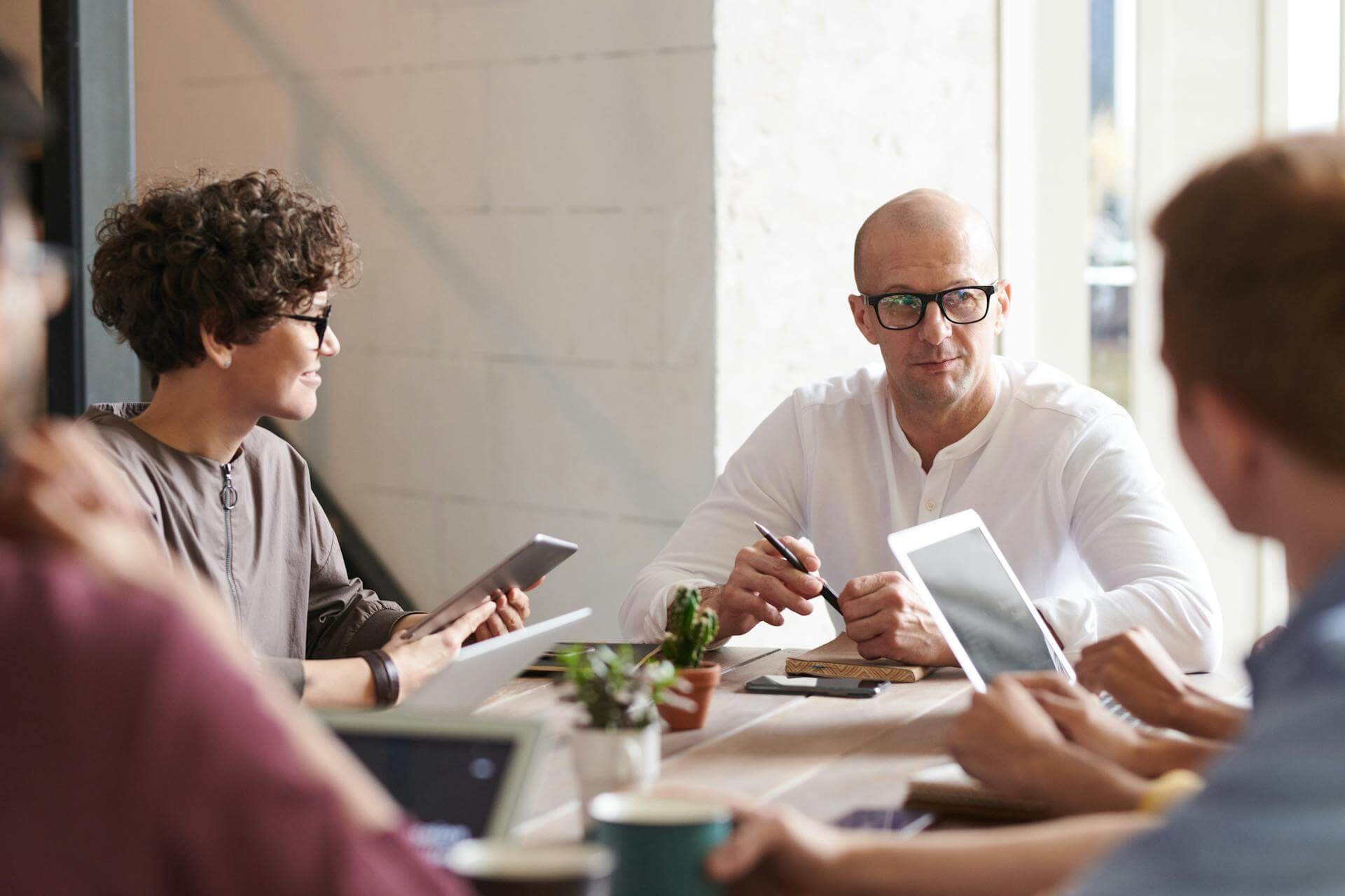 People in meeting